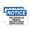 Signmission Fire Sprinkler Manual Shutoff Valve Above Ceiling OSHA Notice Sign, Vinyl Decal, 10in x 7in, 2PK OS-2PACK-NS-D-710-L-12674 - alternate 1